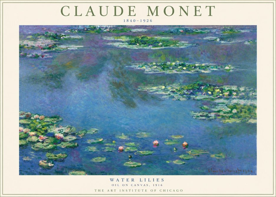 Monet Water Lilies I No3 - Plakat