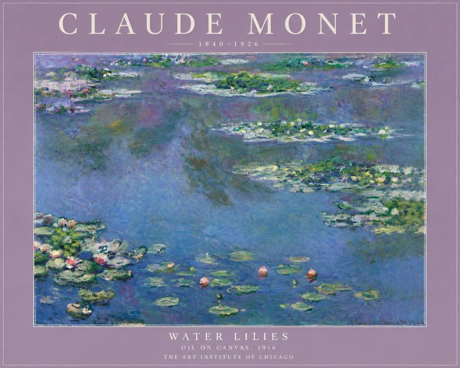 Monet Water Lilies I No5 - Plakat