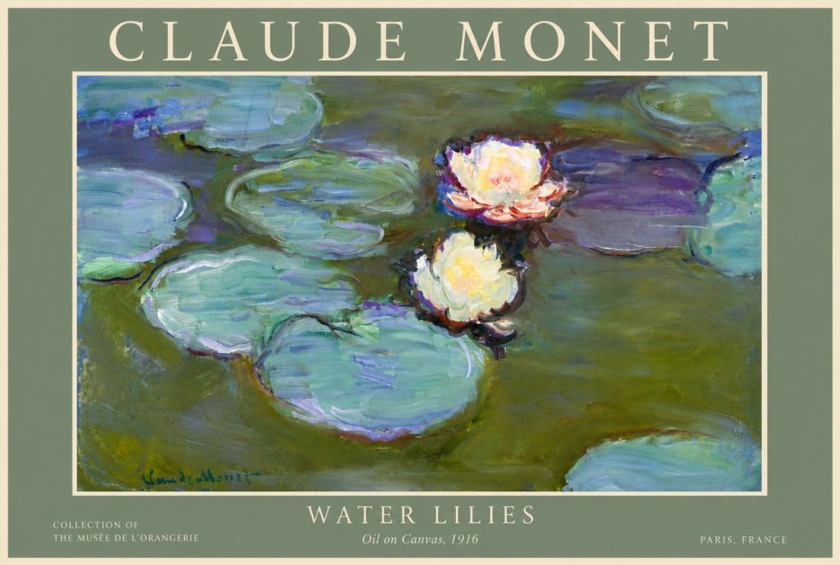 Monet Water Lilies II No6 - Plakat