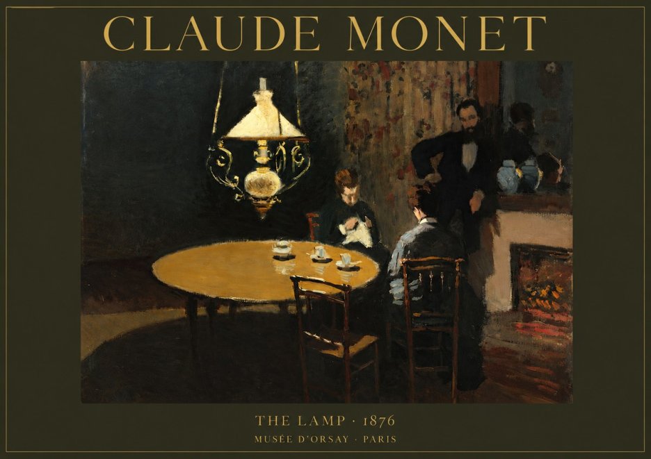 Monet The Lamp No2 - Plakat