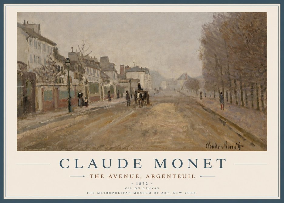 Monet The Avenue, Argenteuil No2 - Plakat