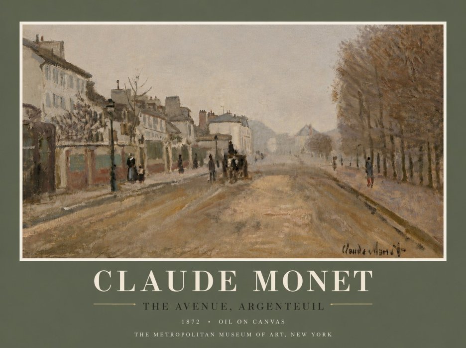 Monet The Avenue, Argenteuil No6 - Plakat
