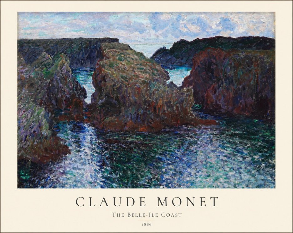 Monet The Belle-île Coast No1 - Plakat
