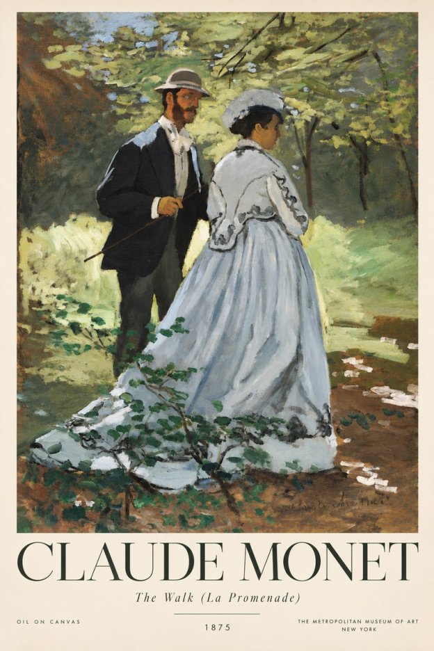 Monet The Walk (La Promenade) No4 - Plakat