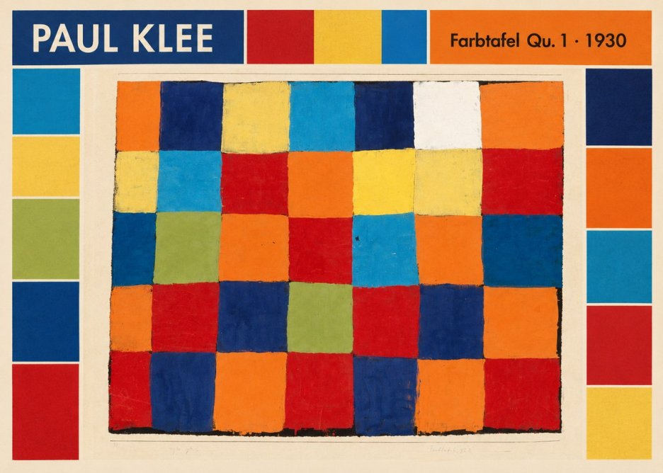 Paul Klee Farbetafel Qu 1 · 1930 No2 - Plakat