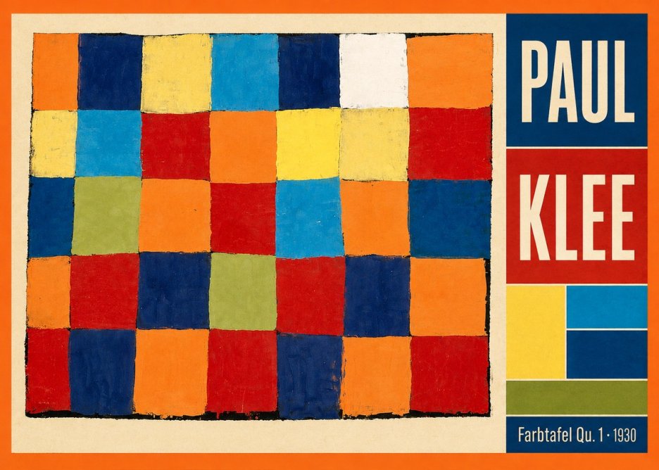 Paul Klee Farbetafel Qu 1 · 1930 No5 - Plakat