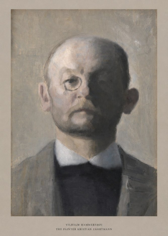 Vilhelm Hammershøi Self-portrait I No5 - Plakat