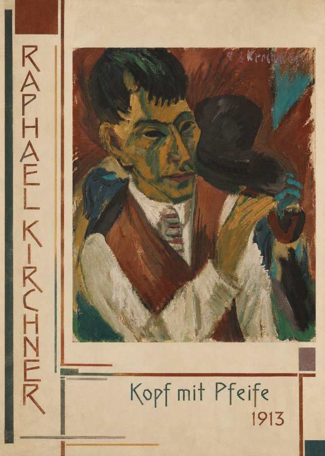 Raphael Kirchner Kopf Mit Pfeife No2 - Plakat