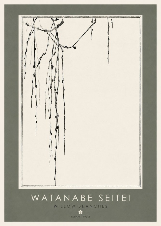 Watanabe Seitei Willow Branches I No2 - Plakat