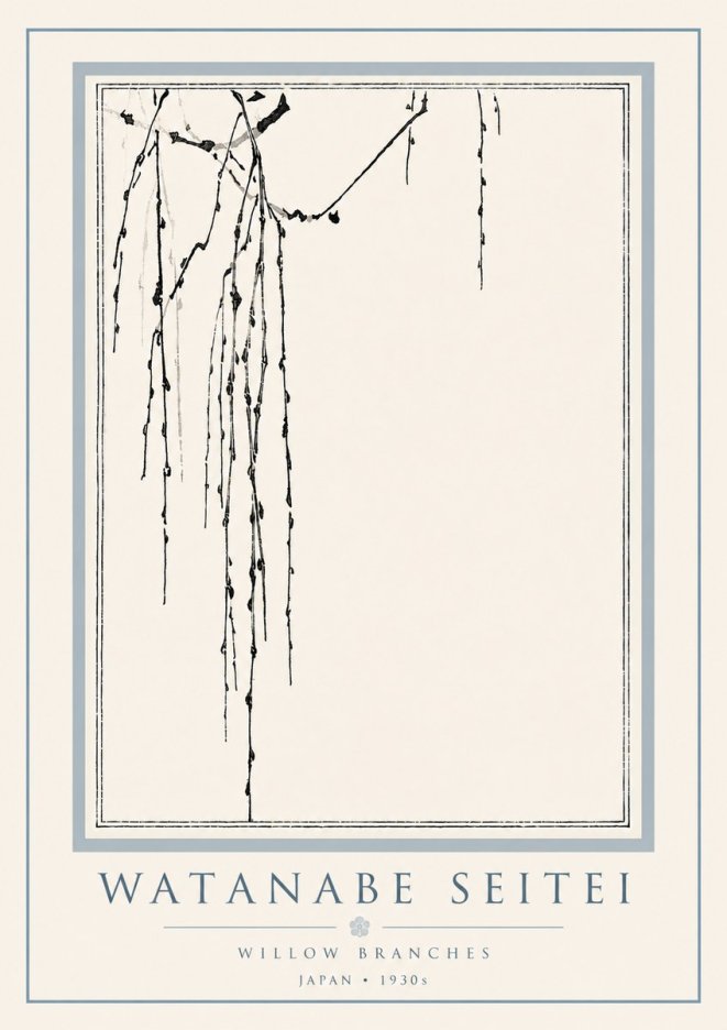 Watanabe Seitei Willow Branches I No6 - Plakat