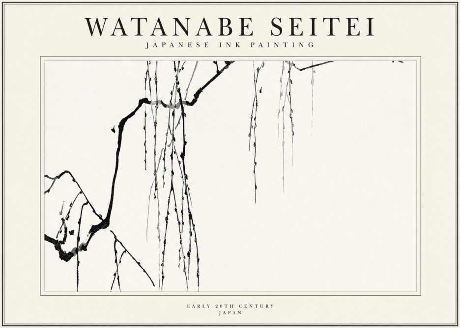 Watanabe Seitei Willow Branches II No1 - Plakat