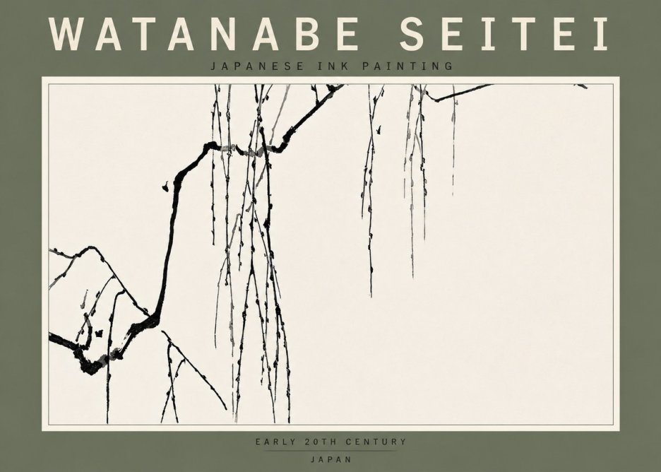 Watanabe Seitei Willow Branches II No6 - Plakat
