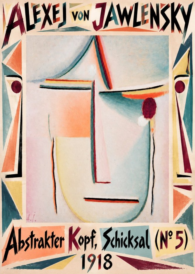 Alexej von Jawlensky Abstrakter Kopf, Schicksal (N°5) No5 - Plakat