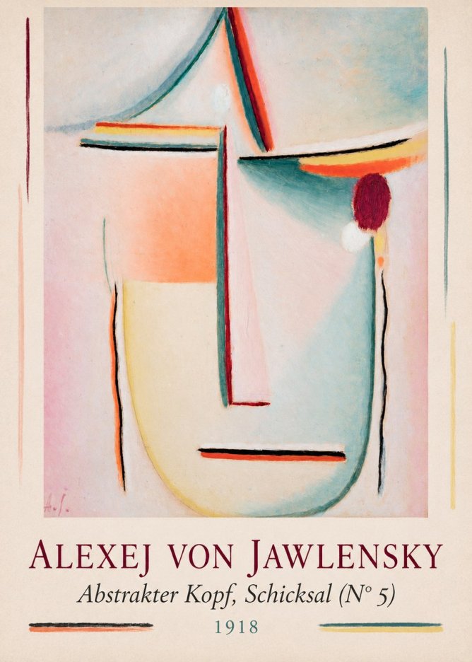Alexej von Jawlensky Abstrakter Kopf, Schicksal (N°5) No6 - Plakat
