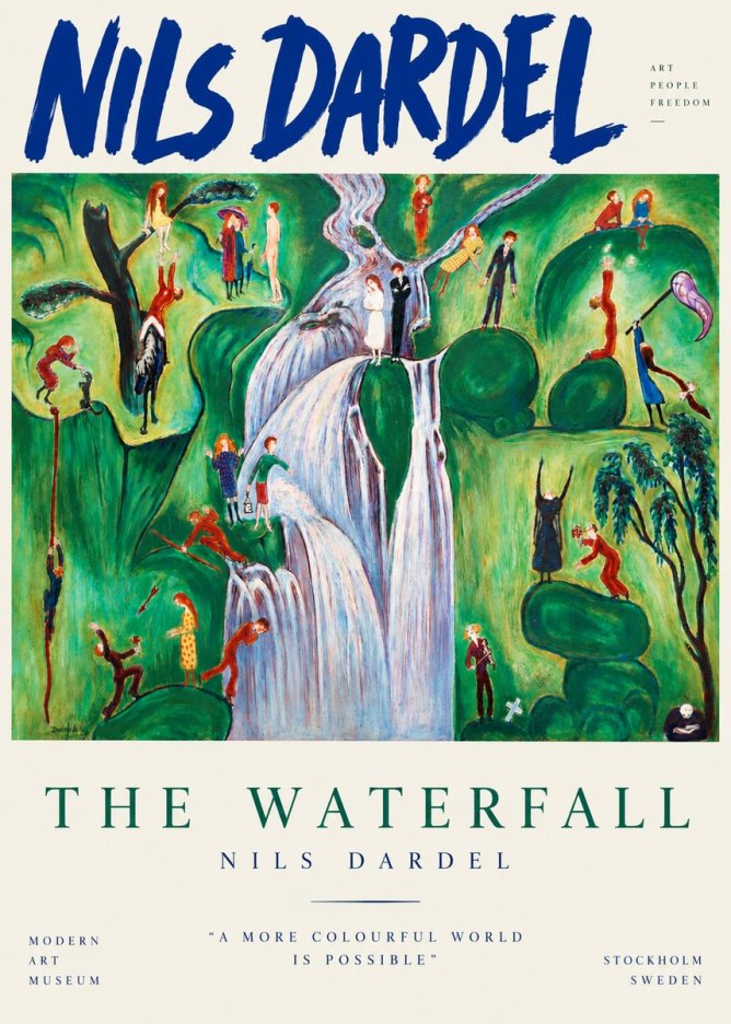 Nils Dardel The Waterfall No3 - Plakat
