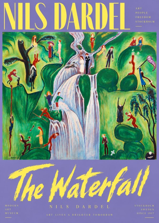 Nils Dardel The Waterfall No6 - Plakat