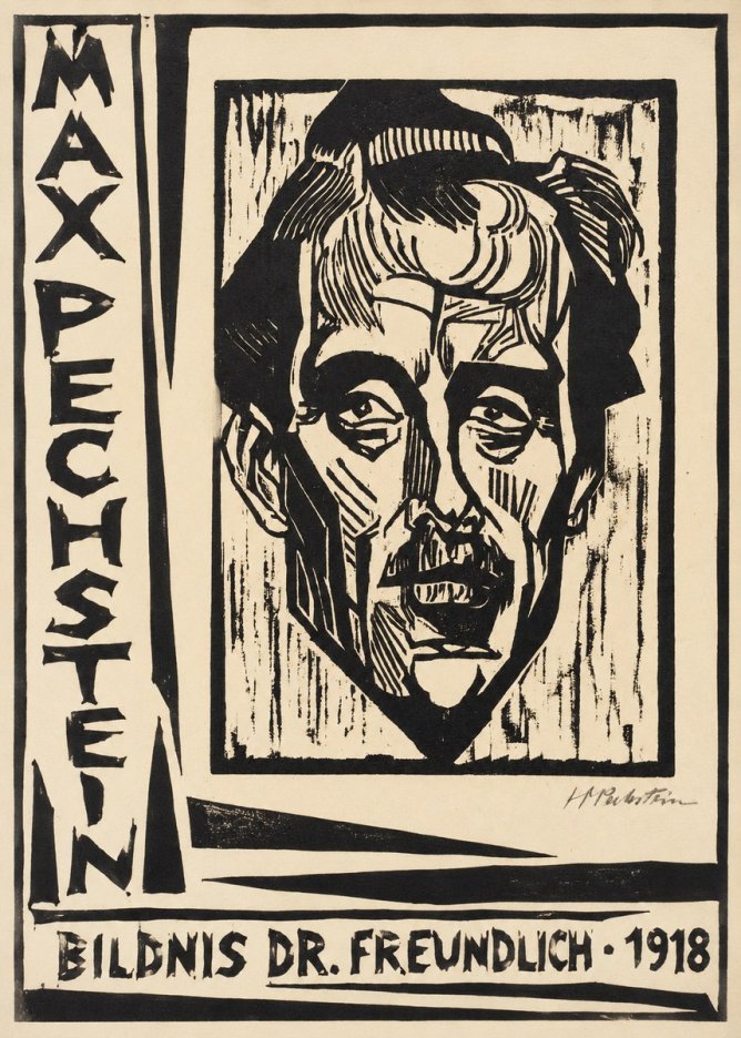 Max Pechstein Bildnis Dr. Freundlich • 1918 No2 - Plakat