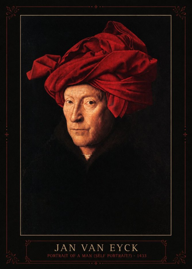 Jan van Eyck Portrait of a Man (Self Portrait?) No3 - Plakat