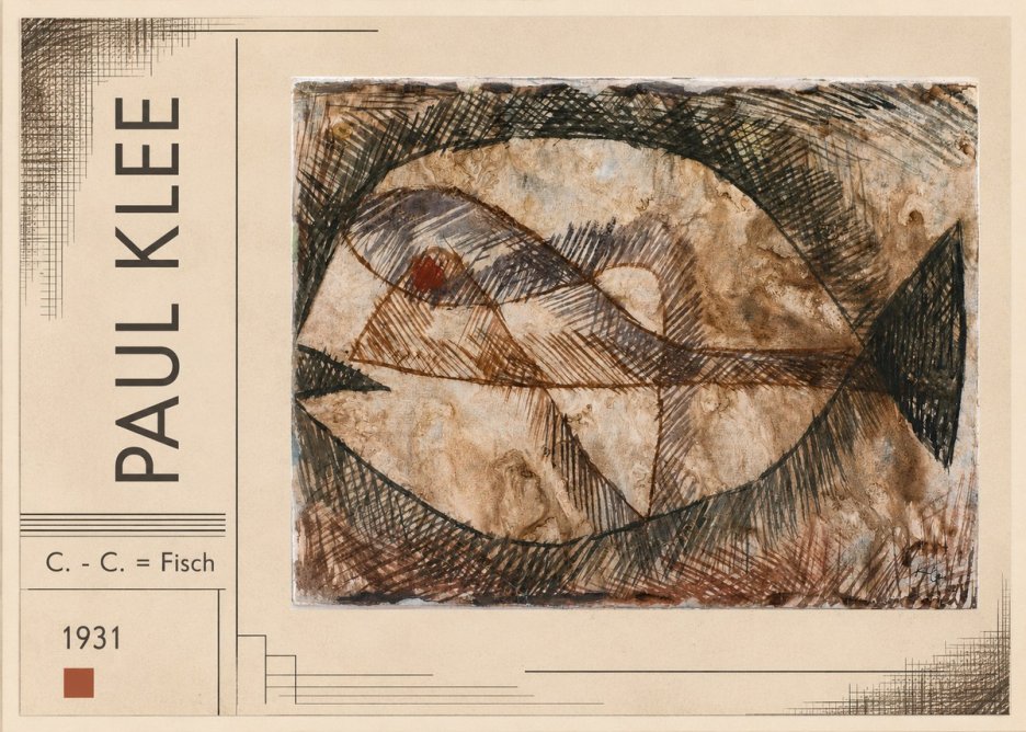Paul Klee C. - C. = Fisch No2 - Plakat