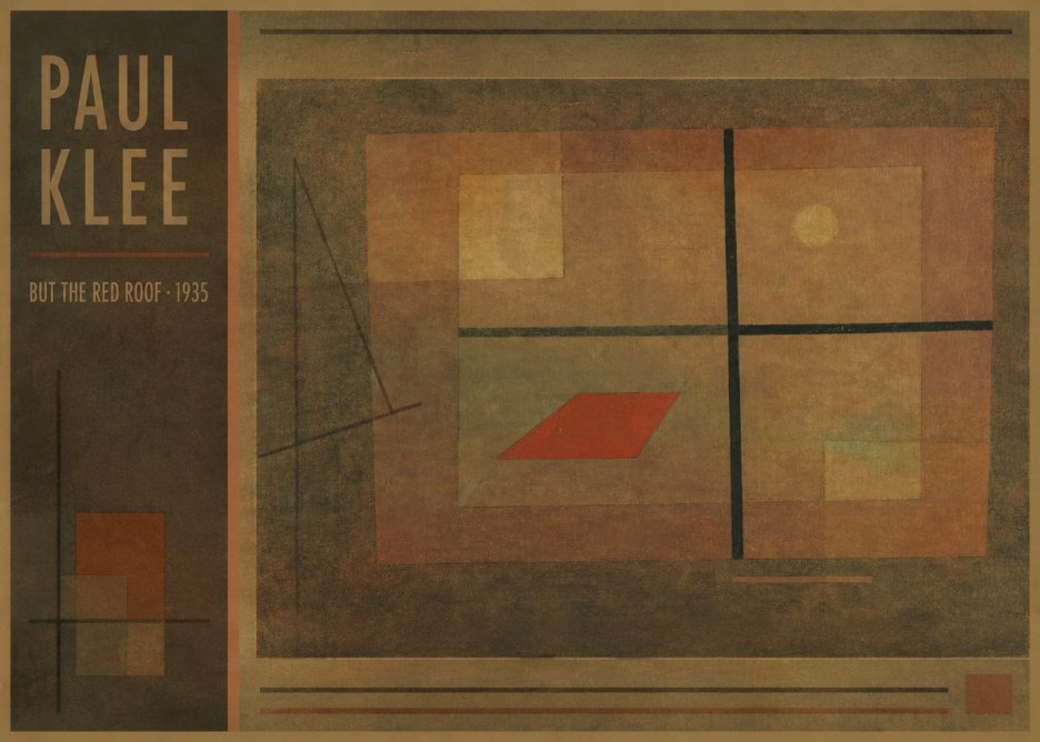 Paul Klee But the Red Roof No2 - Plakat