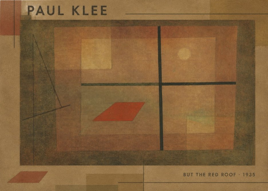 Paul Klee But the Red Roof No6 - Plakat