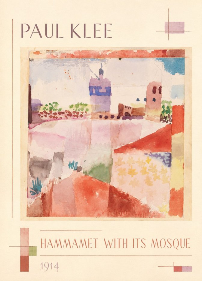 Paul Klee Hammamet with Its Mosque No1 - Plakat