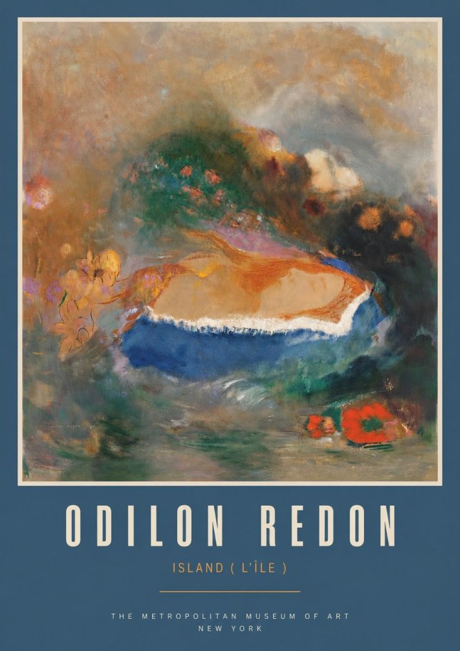 Odilon Redon Island (L'île) No2 - Plakat