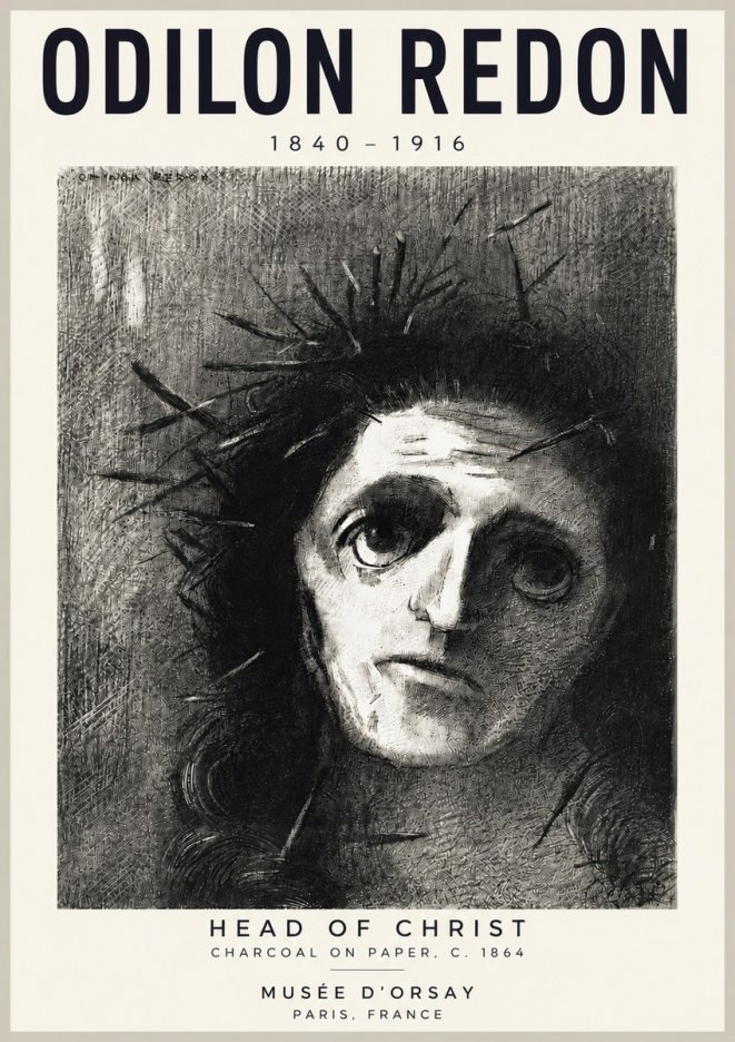Odilon Redon Head of Christ I No4 - Plakat