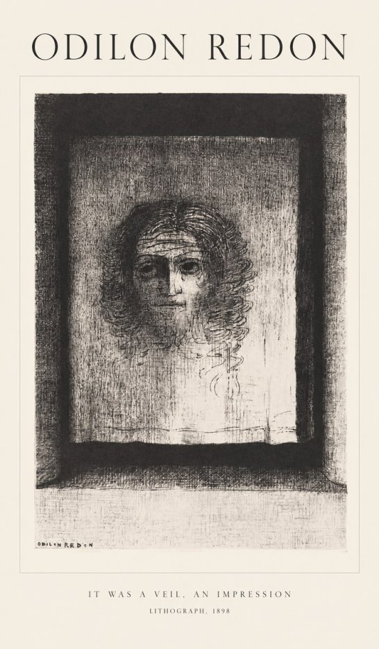 Odilon Redon It Was a Veil, an Impression No1 - Plakat