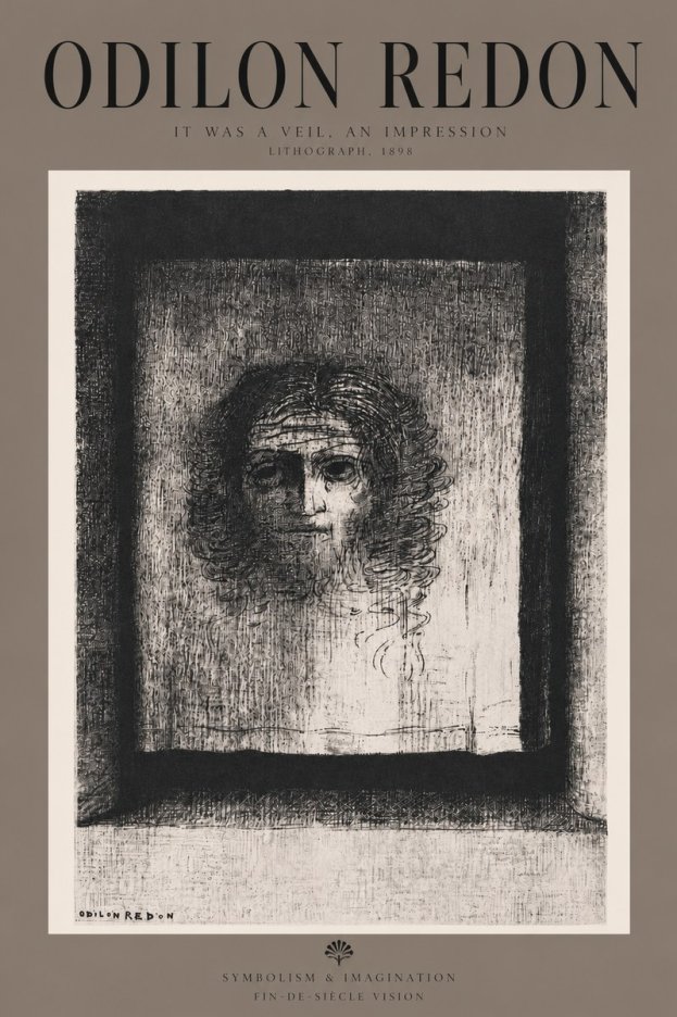 Odilon Redon It Was a Veil, an Impression No4 - Plakat