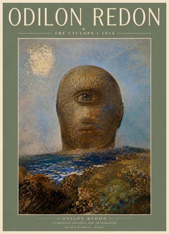 Odilon Redon The Cyclops I No6 - Plakat