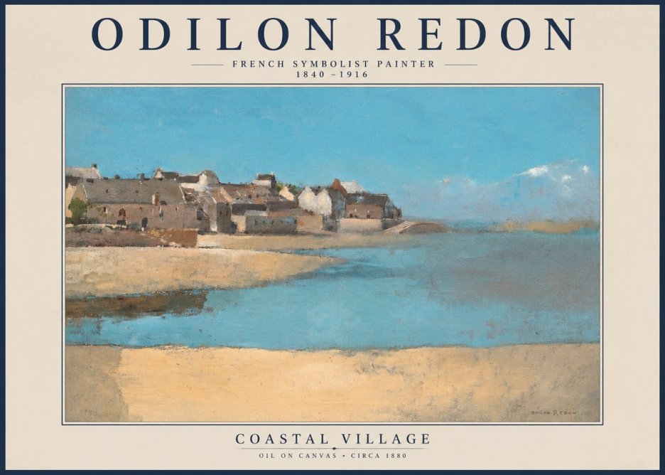 Odilon Redon Coastal Village No4 - Plakat