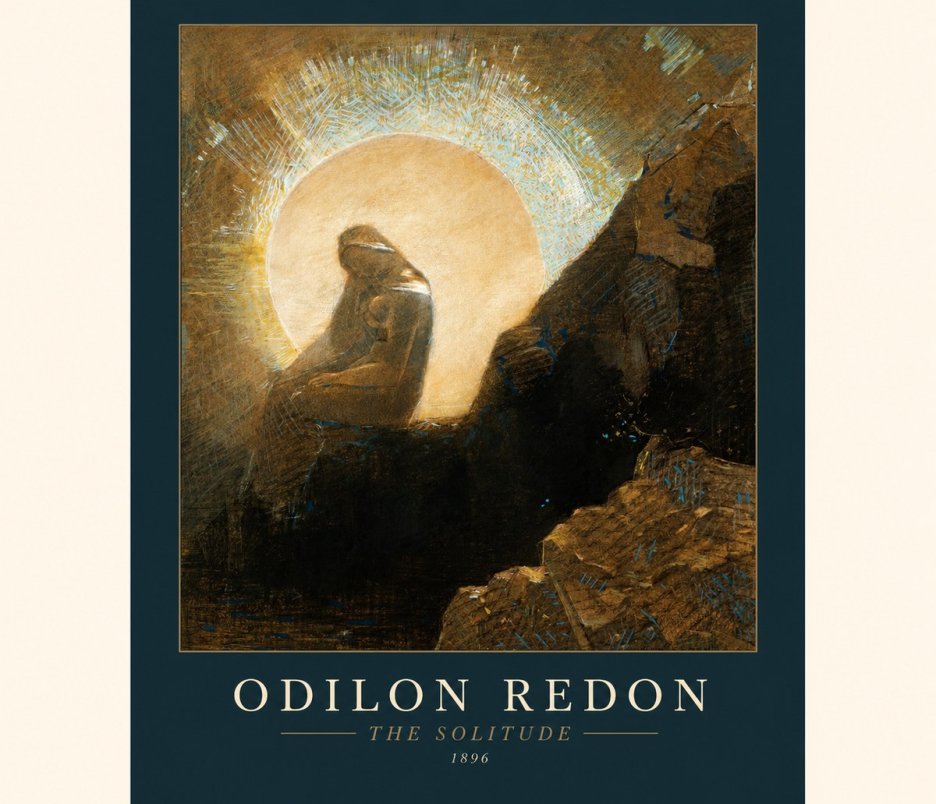 Odilon Redon The Solitude No1 - Plakat
