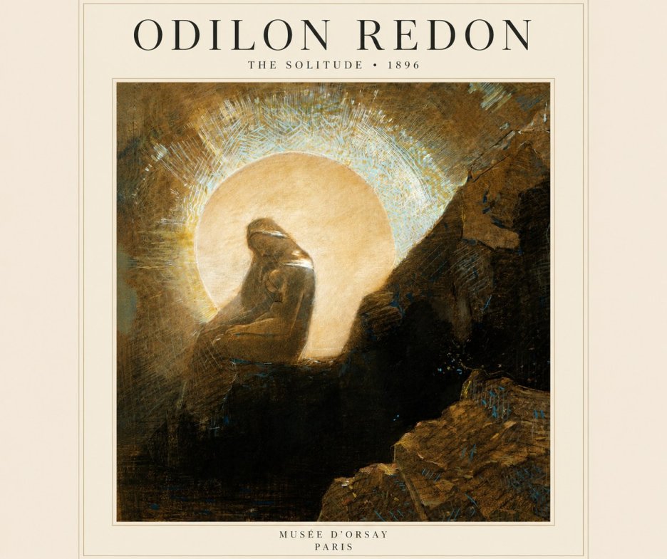 Odilon Redon The Solitude No2 - Plakat