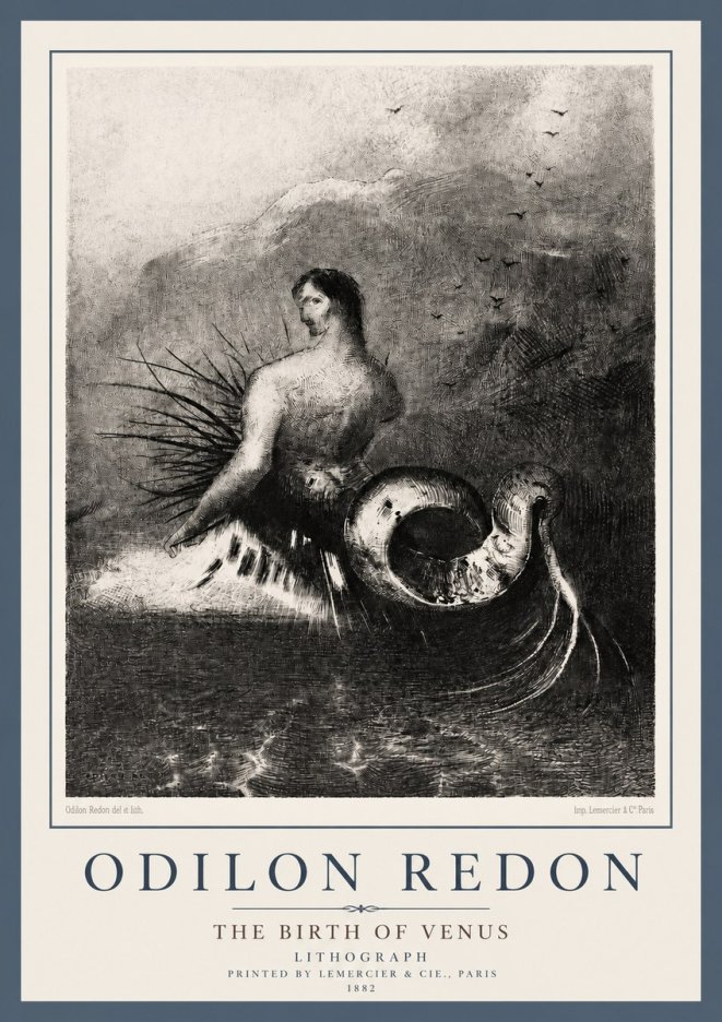 Odilon Redon The Birth of Venus No2 - Plakat
