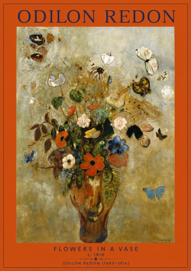 Odilon Redon Flowers in a Vase I No2 - Plakat