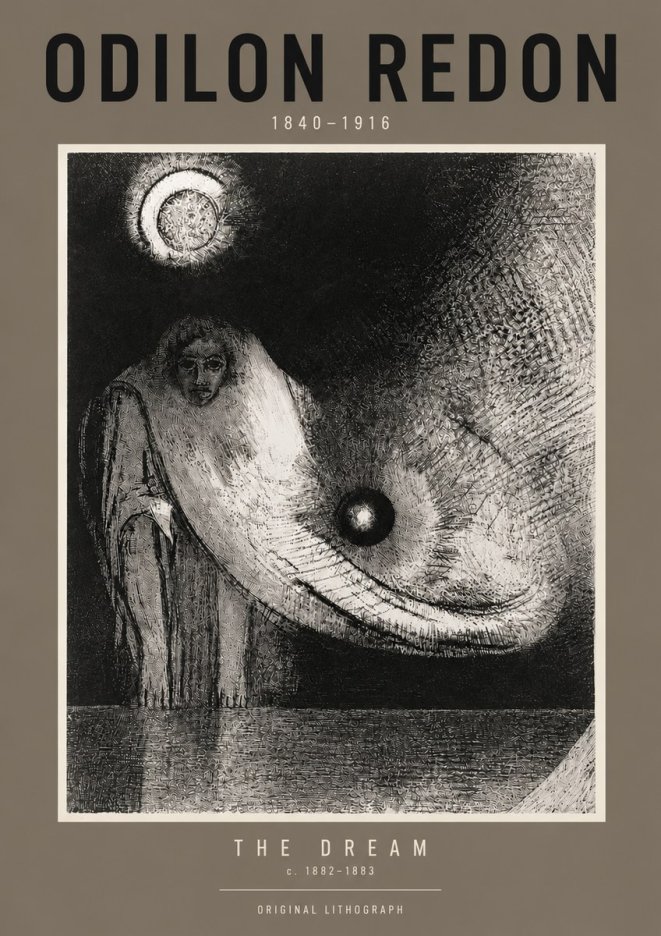 Odilon Redon The Dream No6 - Plakat