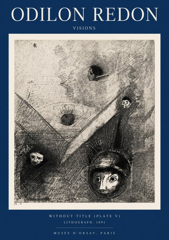 Odilon Redon Without Title (Plate V) No3 - Plakat
