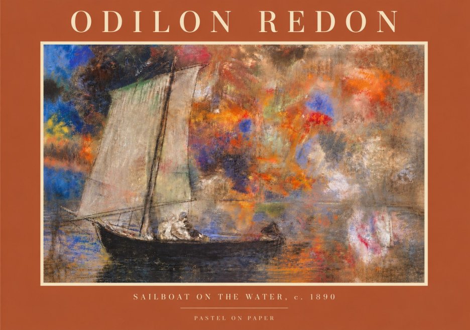Odilon Redon Sailboat on the Water No6 - Plakat