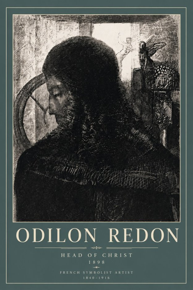 Odilon Redon Head of Christ II No5 - Plakat