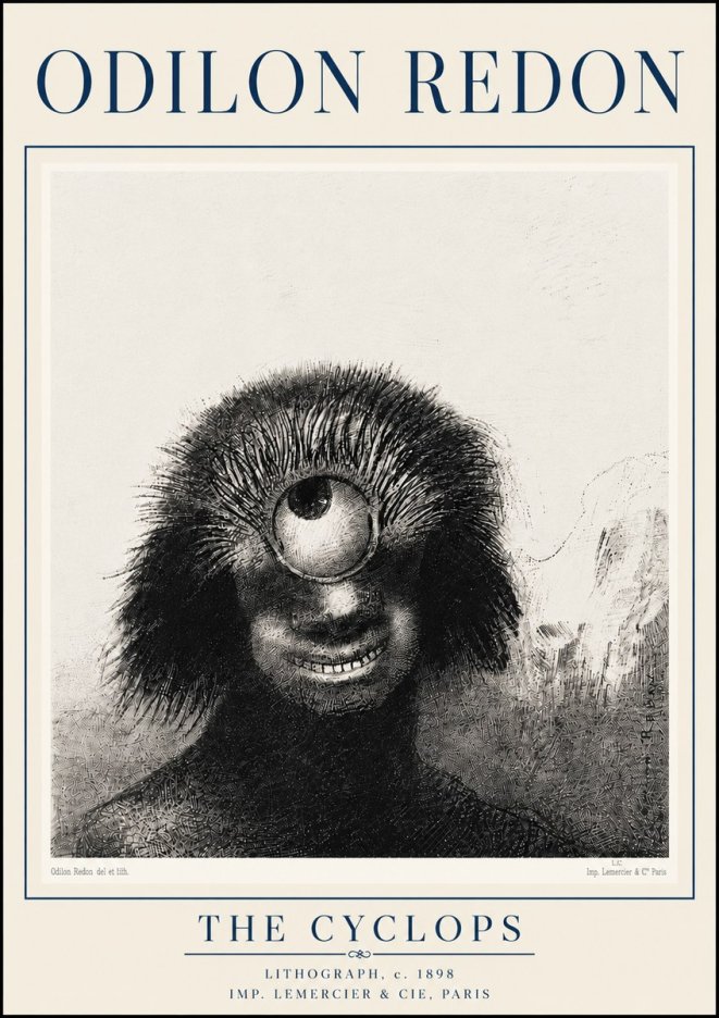 Odilon Redon The Cyclops II No6 - Plakat
