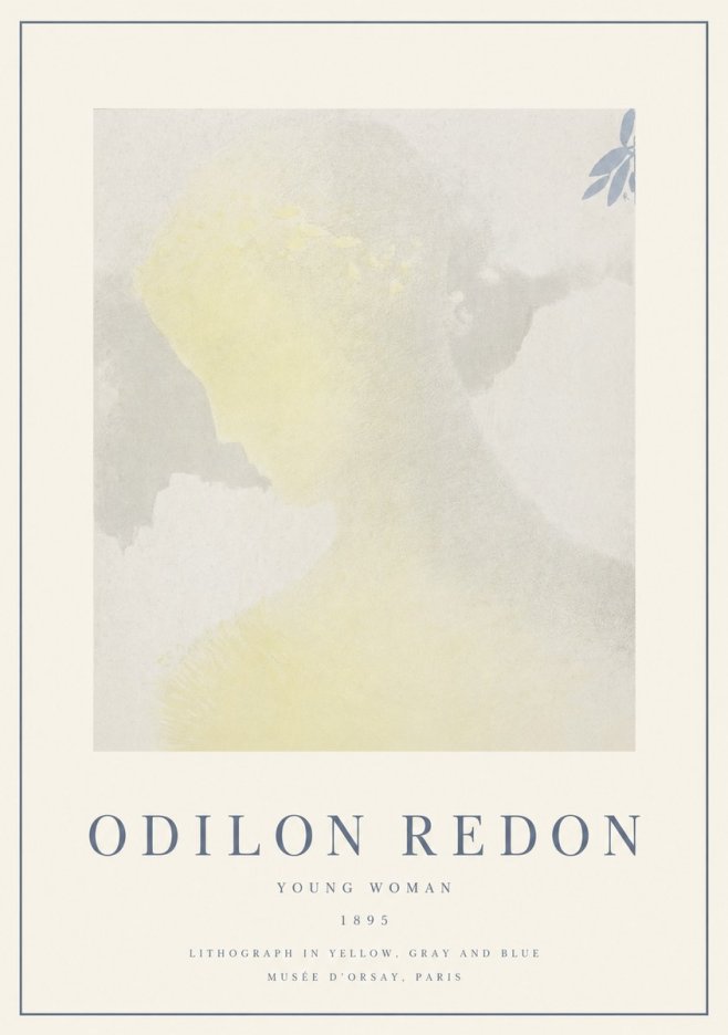 Odilon Redon Young Woman No1 - Plakat