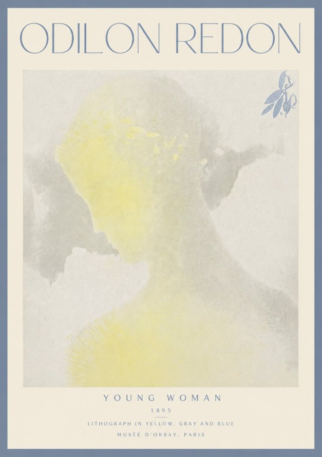 Odilon Redon Young Woman No4 - Plakat