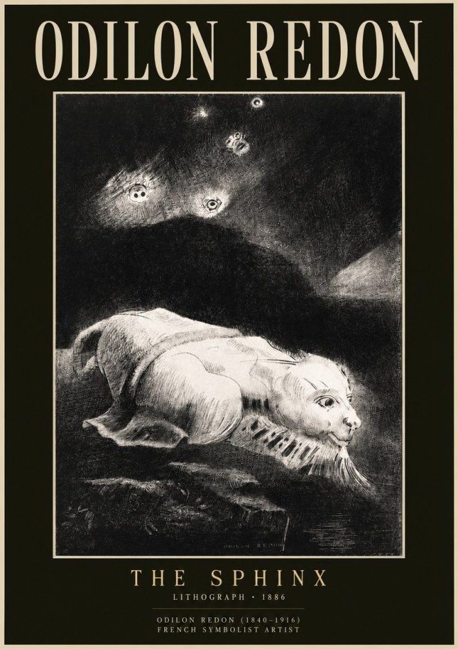 Odilon Redon The Sphinx No2 - Plakat