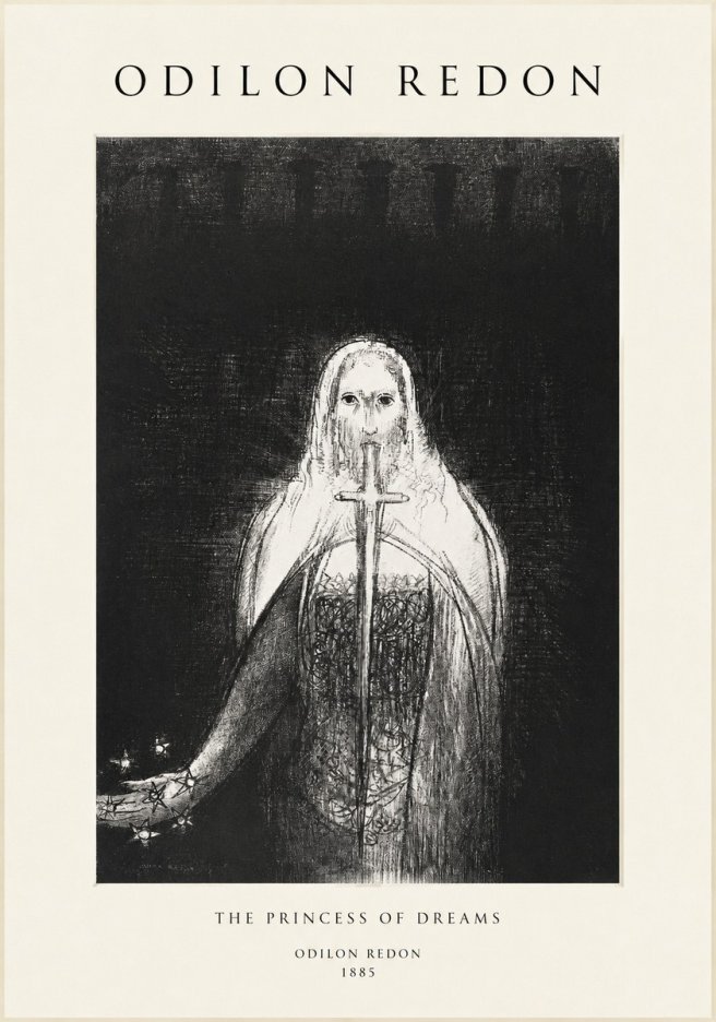 Odilon Redon The Princess of Dreams No1 - Plakat