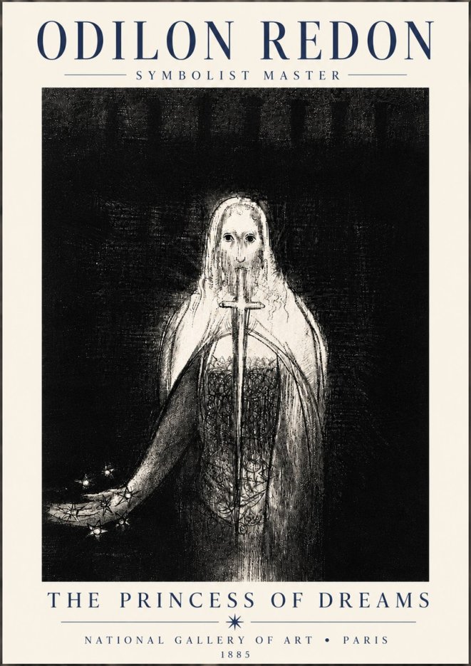 Odilon Redon The Princess of Dreams No6 - Plakat