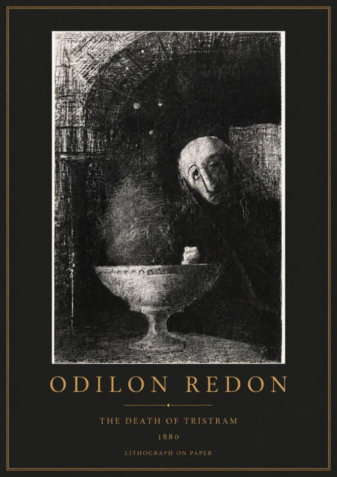 Odilon Redon The Death of Tristram No2 - Plakat