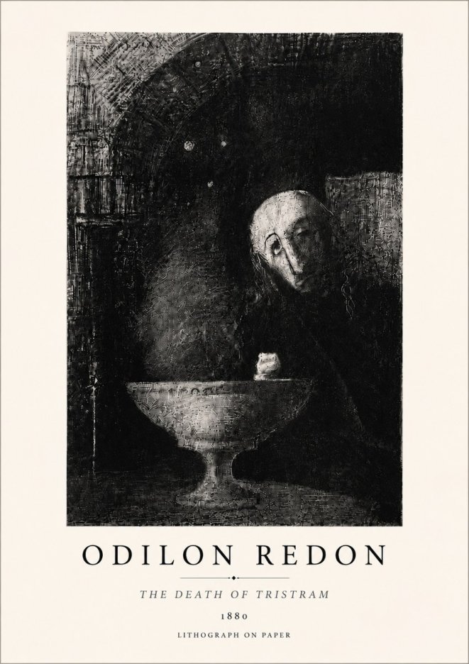 Odilon Redon The Death of Tristram No5 - Plakat