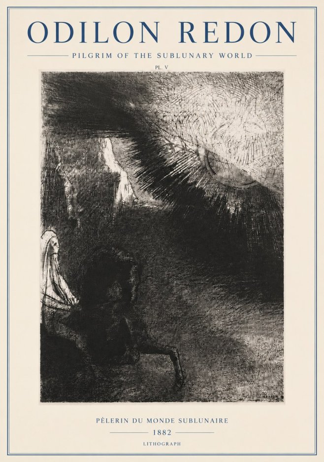 Odilon Redon Pèlerin Du Monde Sublunaire No3 - Plakat