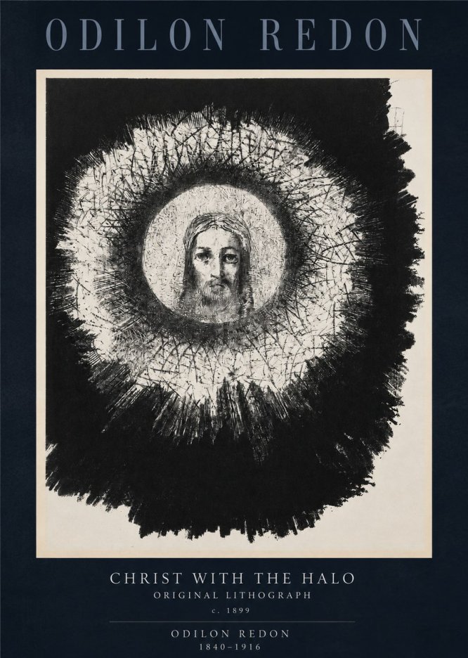 Odilon Redon Christ with the Halo No2 - Plakat